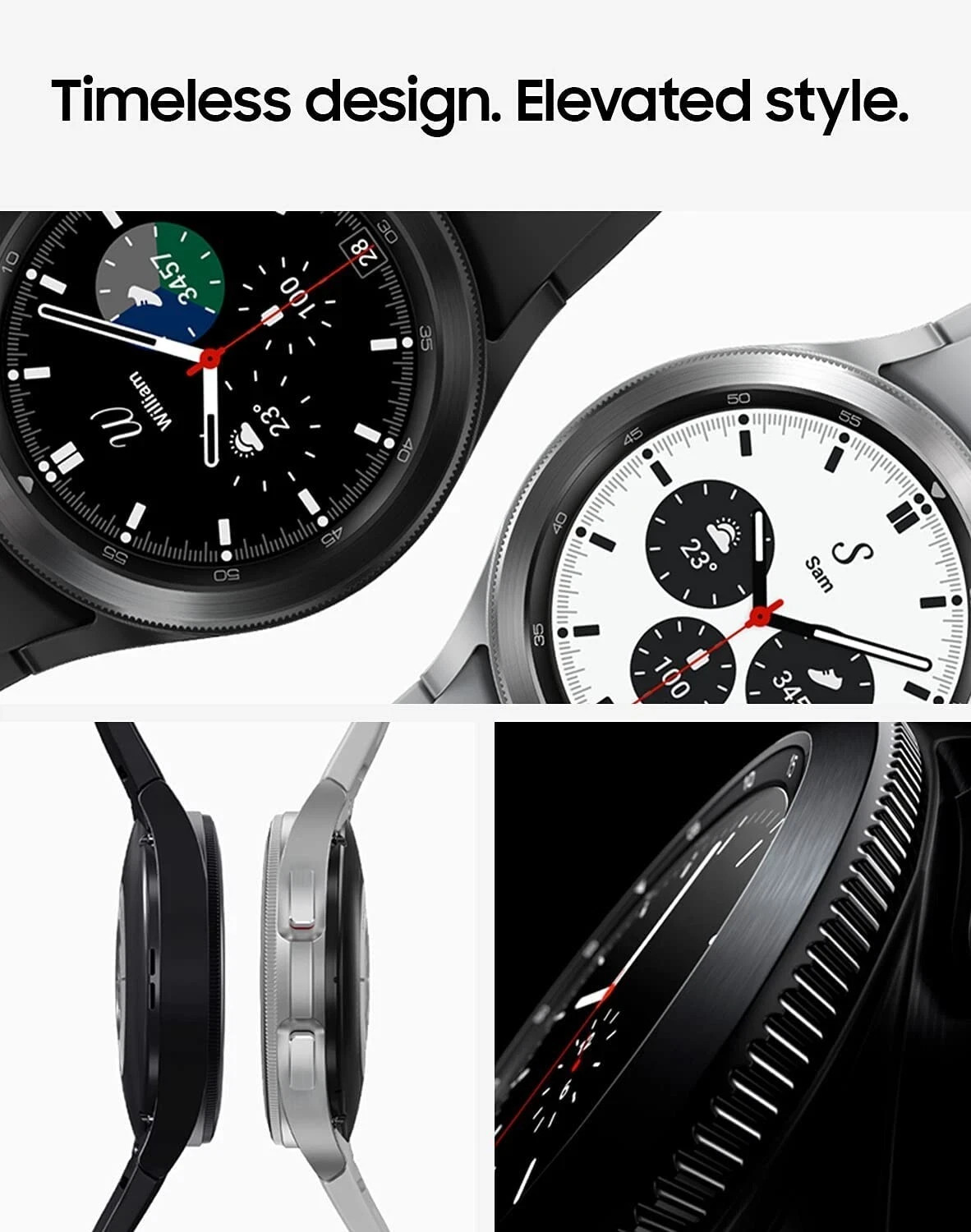 Samsung Galaxy Watch4 Classic SM-R895 46mm Stainless Steel Case with Ridge-Sport