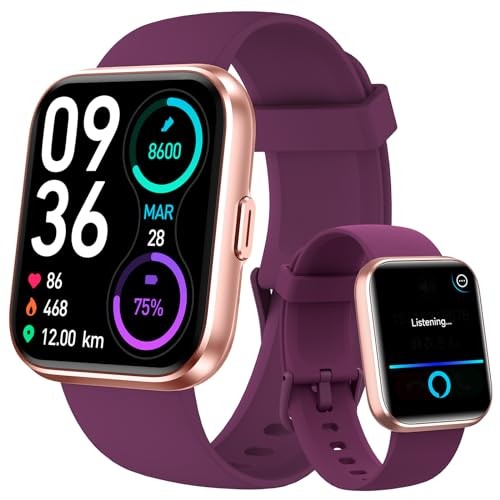 Smart Watch Alexa Built-in Fitness Watch ID208PLUS – Dark Purple