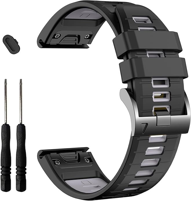 Silicone Strap Compatible with Garmin Fenix 8 Pro 51mm and Fenix 7X Pro 51mm Wat