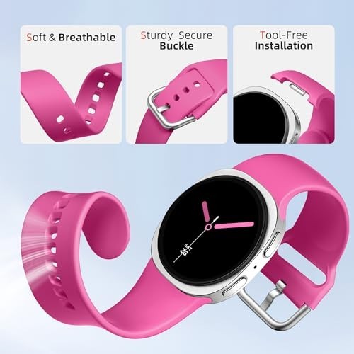 Soft Waterproof Replacement Straps 5 Pack for Samsung Galaxy Watch 8 40mm 44mm