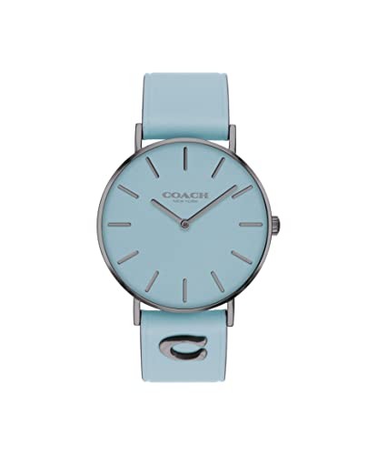 [COACH] Women’s Perry Watch with Blue Dial and Blue Leather Strap (14503923)