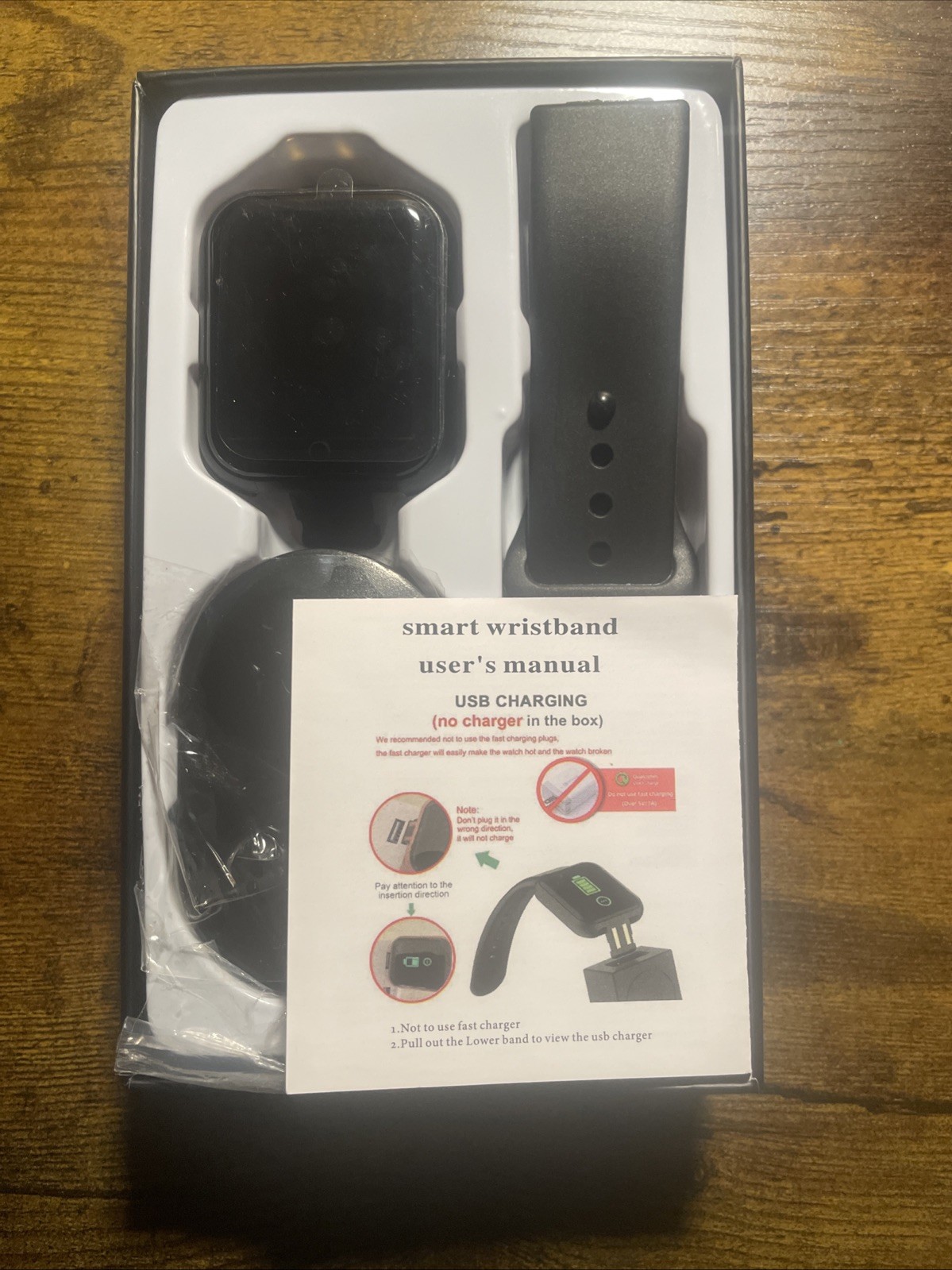 Black Smartwatch with band & IC Player