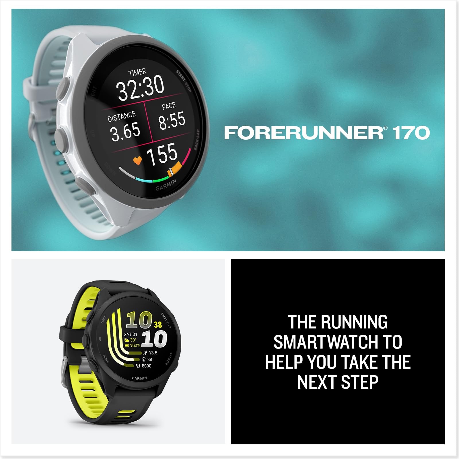 Garmin Forerunner 170 Music GPS Running Smartwatch with Advanced Training