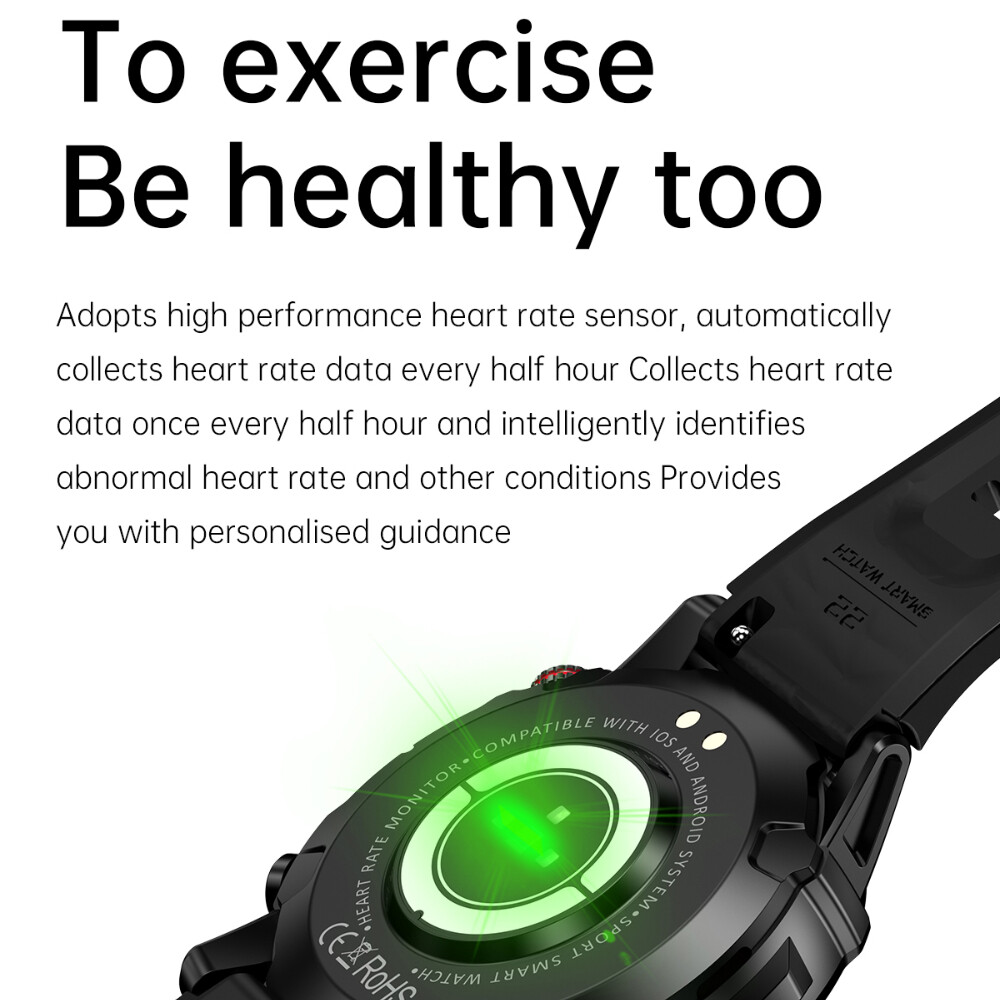 2025 Military AMOLED Smart Watch Bluetooth Call NFC Rugged Sport Fitness Tracker