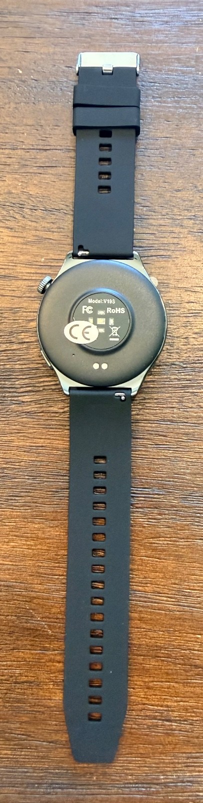 Coanr Smart Watch Model V19S in black with extra bracelet band