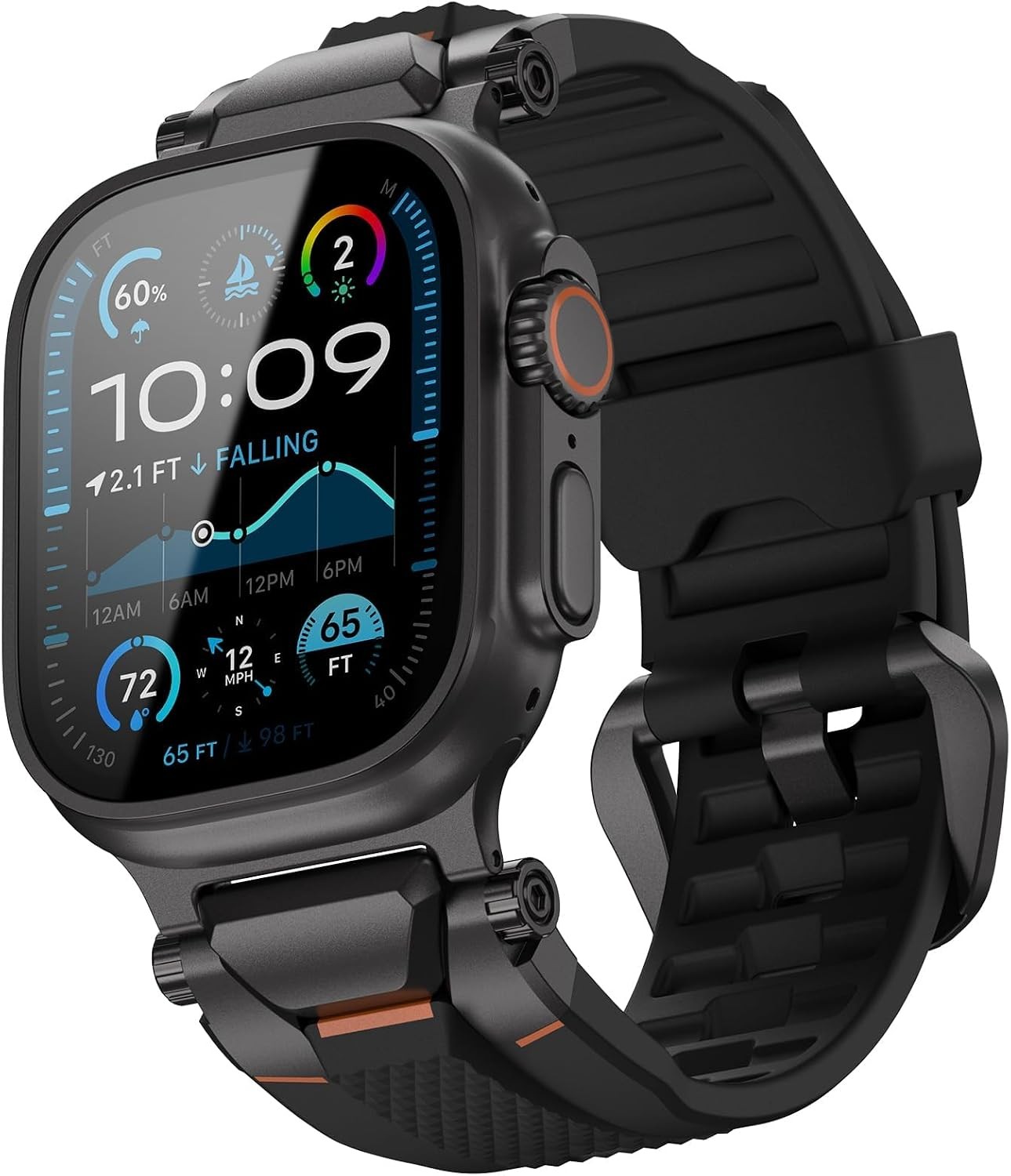 Soft TPU Waterproof Strap for Apple Watch Ultra 49mm, Series 11/10/9/8/7/6/5/4