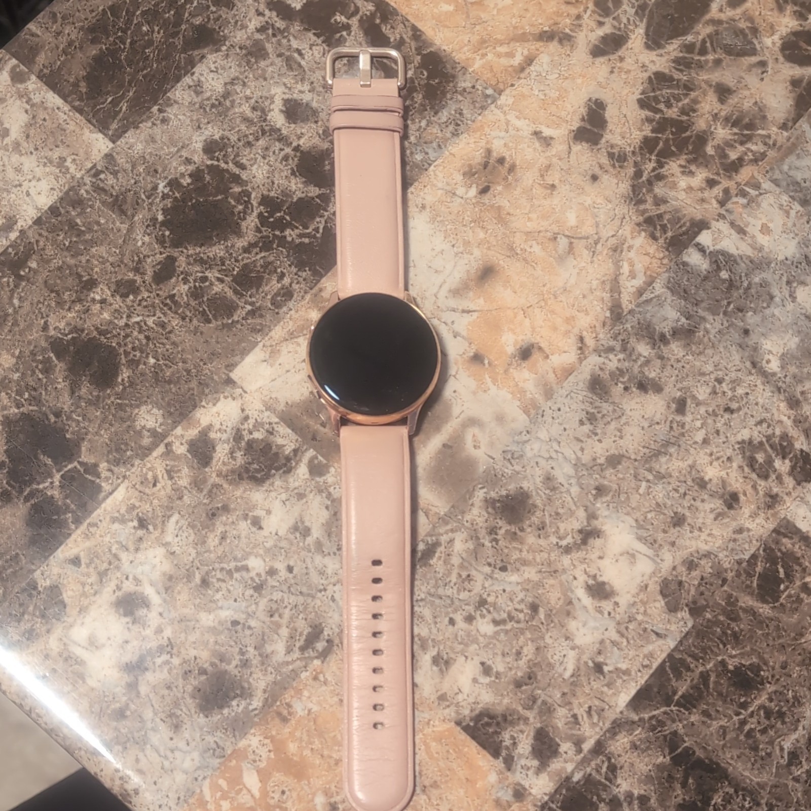 Samsung Galaxy Watch:Active 2 40mm Touchscreen Pink Leather Band Rose Gold Case