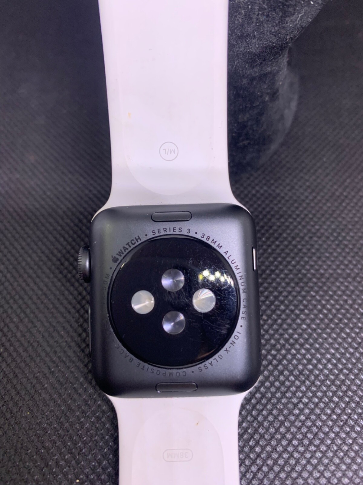 apple watch series 3 38mm aluminum case 10n-x glass composite back wr 50m