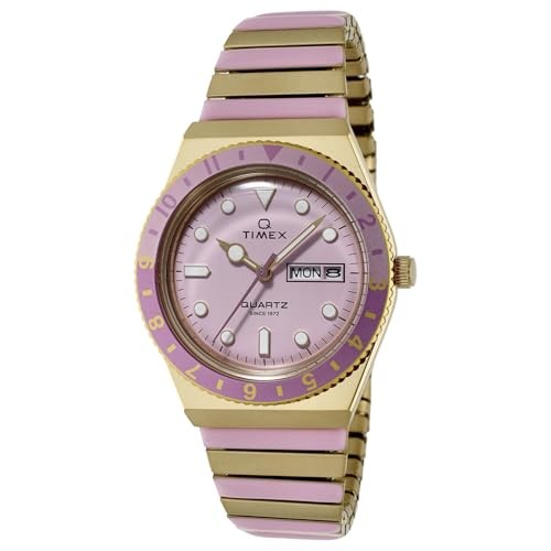 TIMEX Q TW2W87600 Unisex Watch Quartz Movement 50M Water Resistance Pink Dial