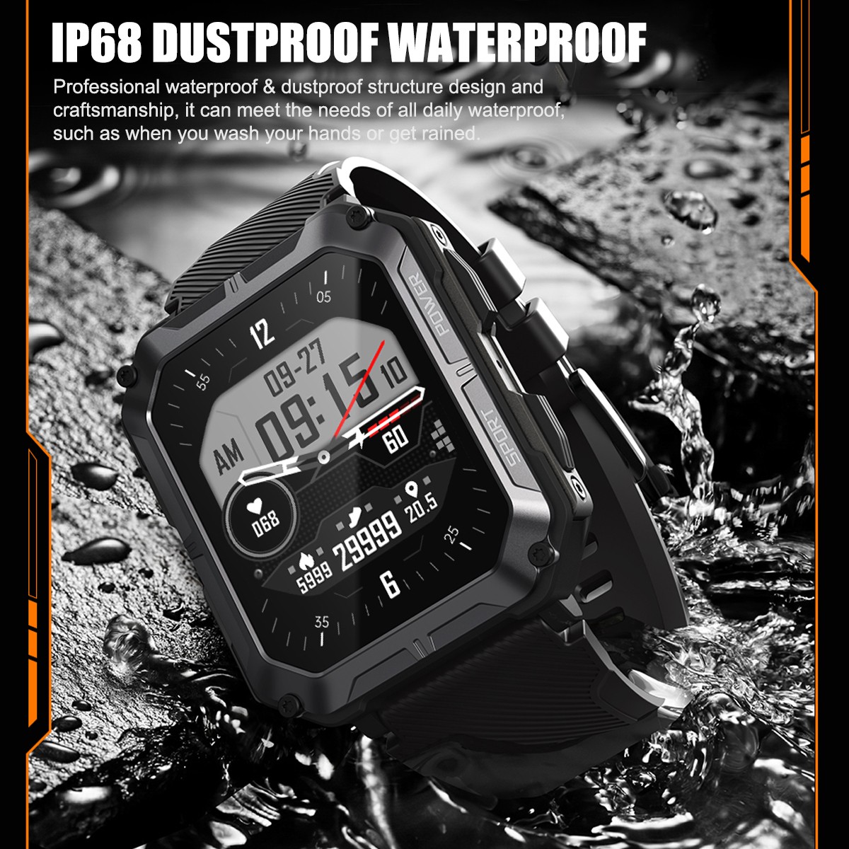 Smart Watch for Men Waterproof Smartwatch Bluetooth iPhone Samsung NEW 2022