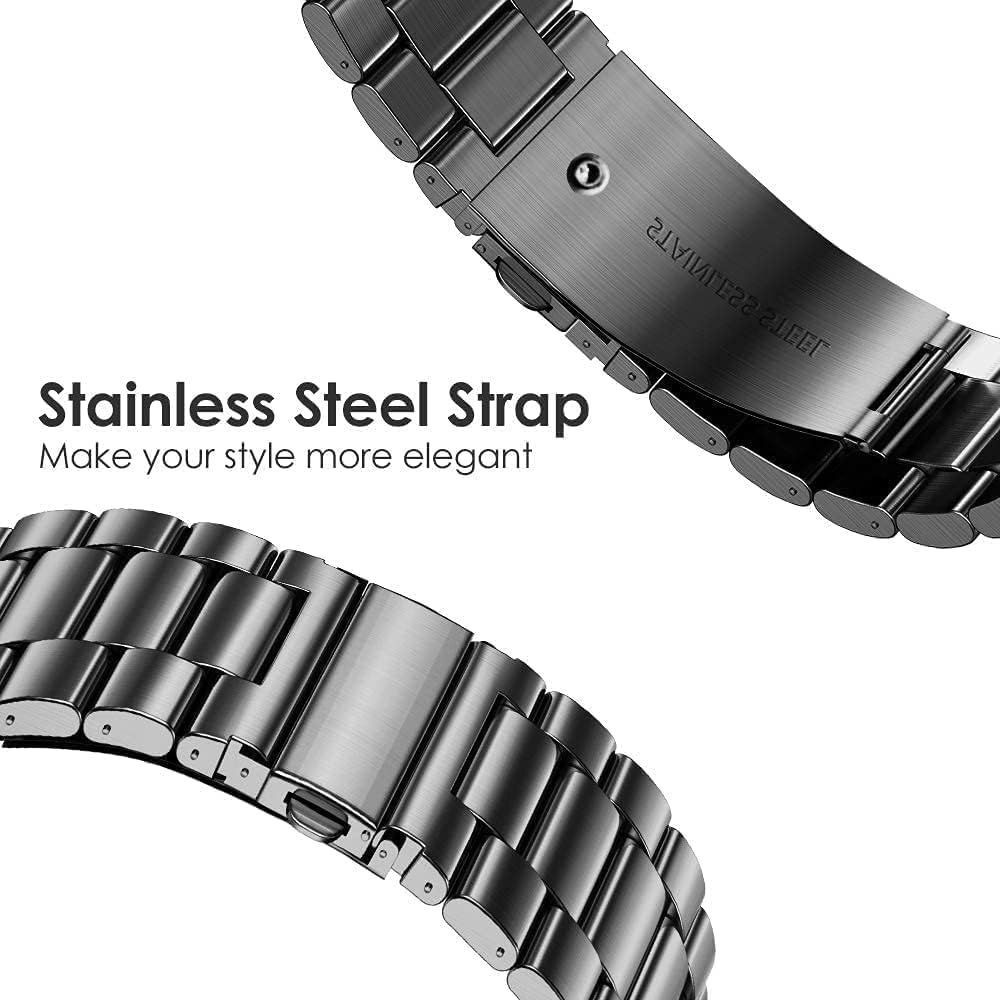 Solid Stainless Steel Strap Compatible with Amazfit T-Rex 22mm Adjustable