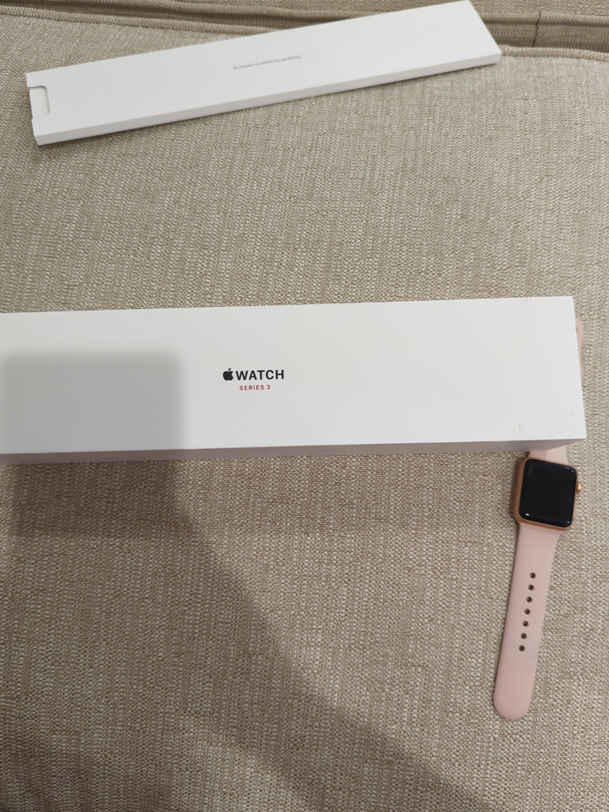 Apple Watch Series 3 – 38 MM Rose Gold with Pink Sand Sport Band