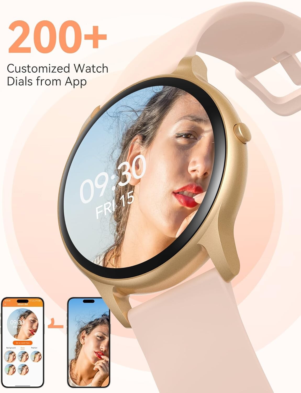 Reloj Inteligente Para iPhone Android De Mujer Smart Watch Pantalla Táct Nuevo