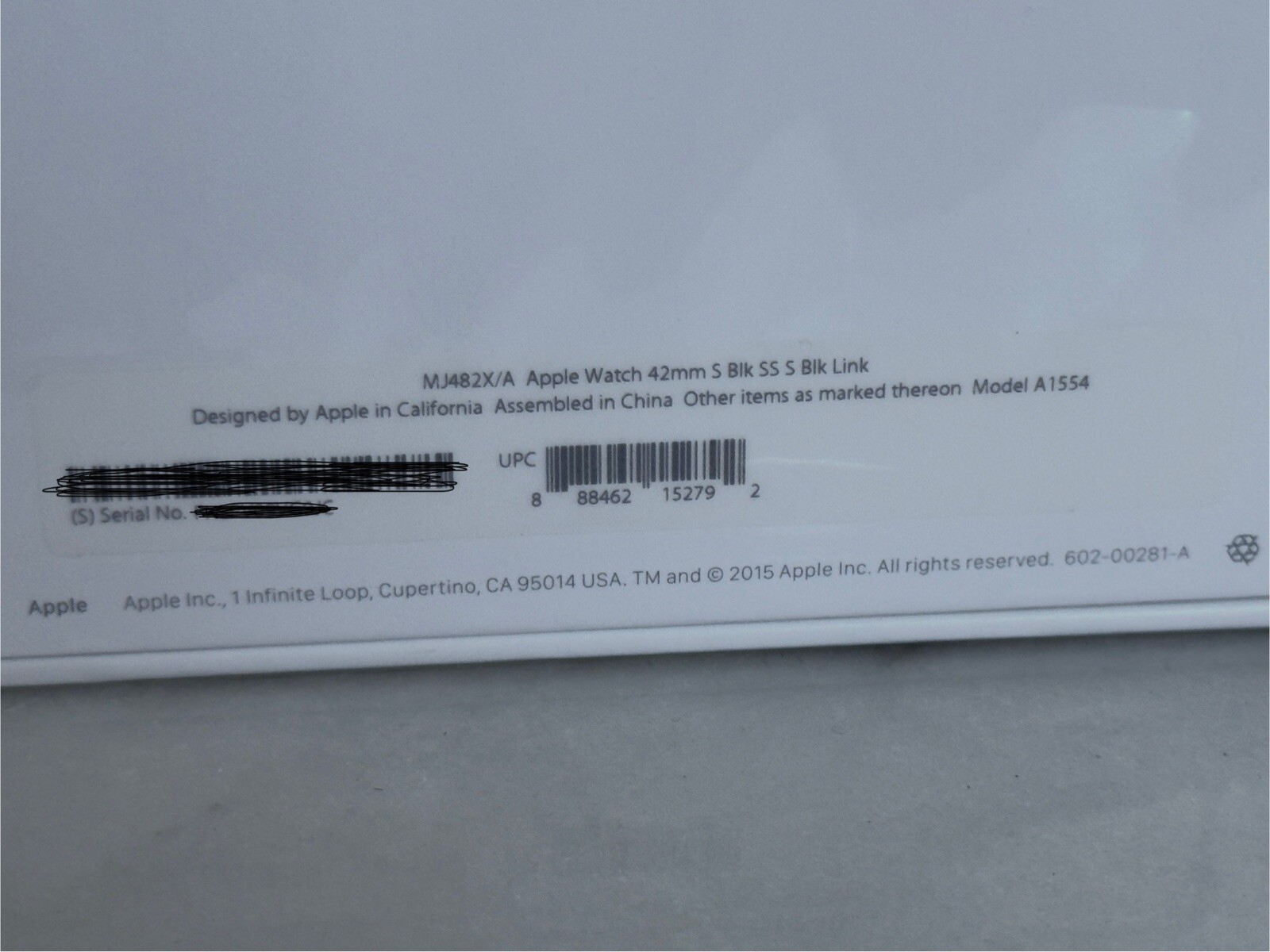 Genuine Original Apple Watch Series 0 42mm Space Black Stainless Steel Link New