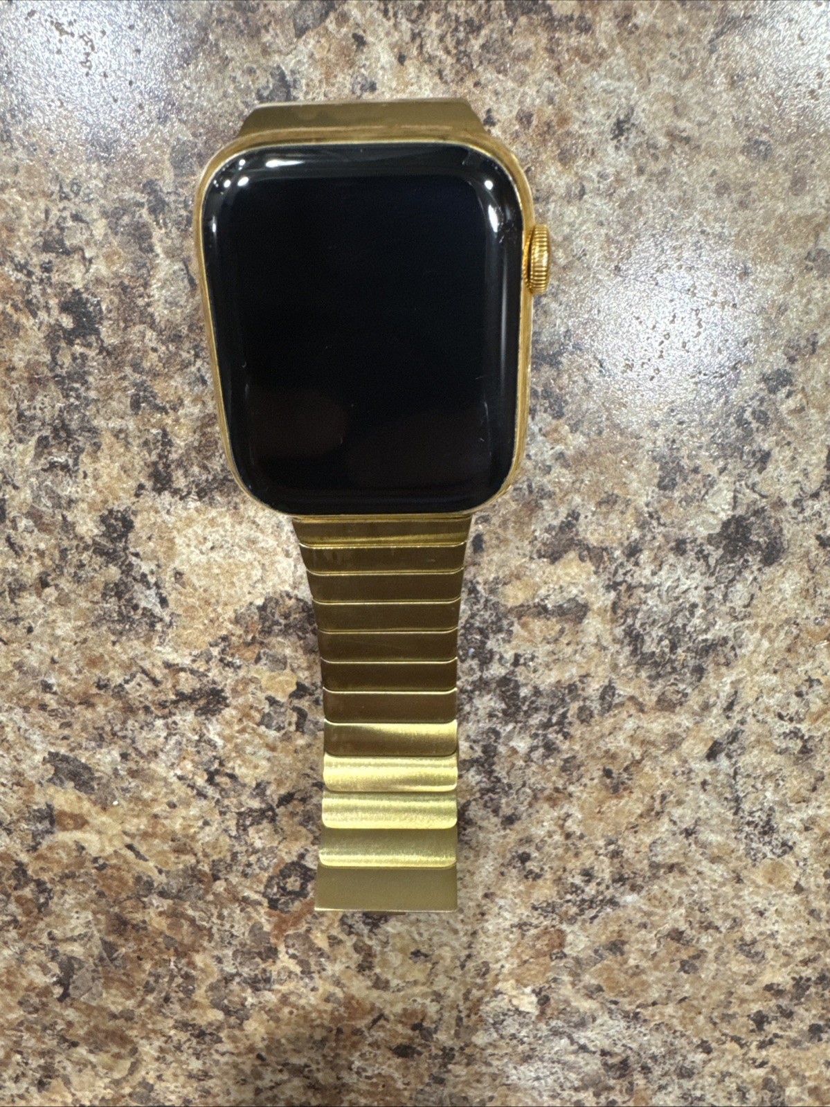 24K Gold Plated 45MM Apple Watch SERIES 7 Stainless Steel Link GPS LTE O2 CUSTOM