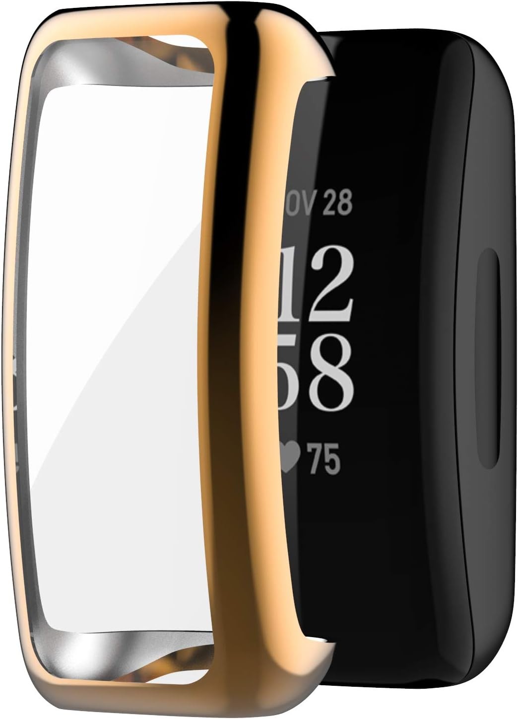 Soft TPU Bumper Case for Fitbit Inspire 2/3 with Full Coverage Screen Protector