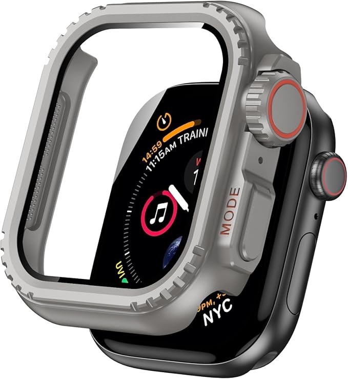 1 Pack Metal Case for Apple Watch Series 10 46mm Durable Full-Coverage Stainless