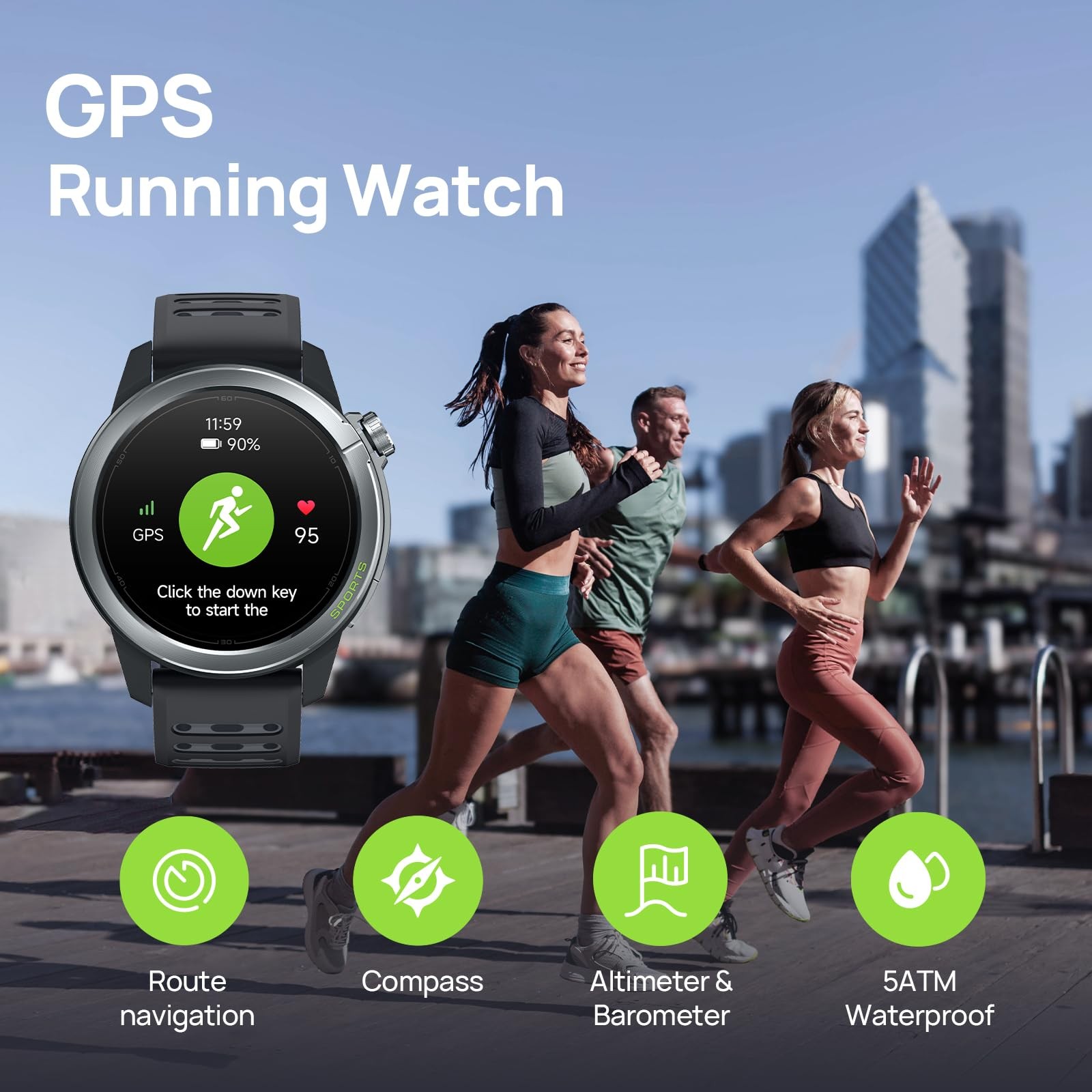mibro GS Active2 Running GPS Smartwatch with 46mm A