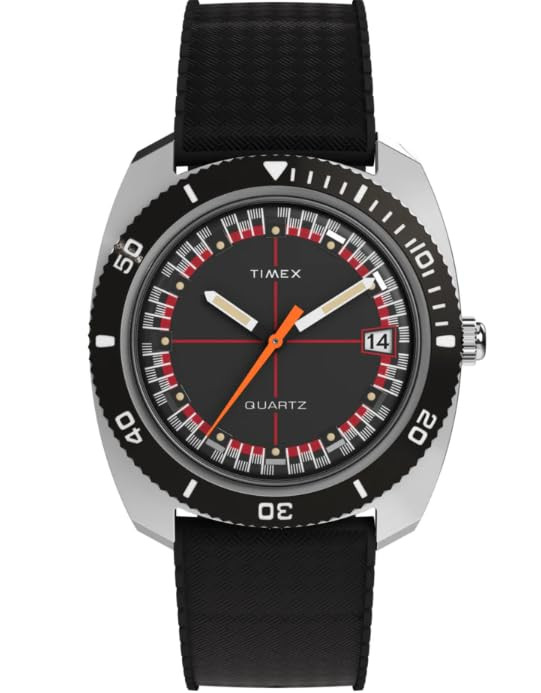 TIMEX Unisex Timex Q TW2W22400 Quartz 5 ATM Water Resistant Black Dial