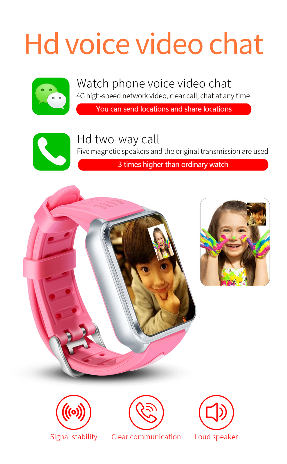 4G Student Smartwatch Unlocked Phone Watch Activity Tracker with Dual Camera