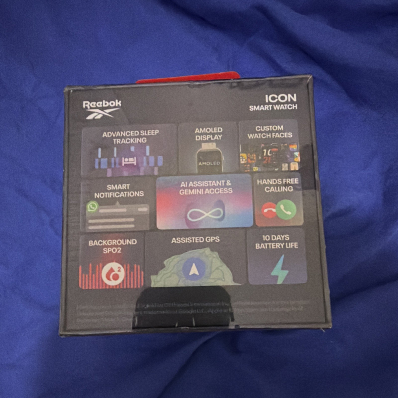 Reebok ICON Smart Watch Victory Gold RICS1-CH-US AMOLED GPS Heart Rate