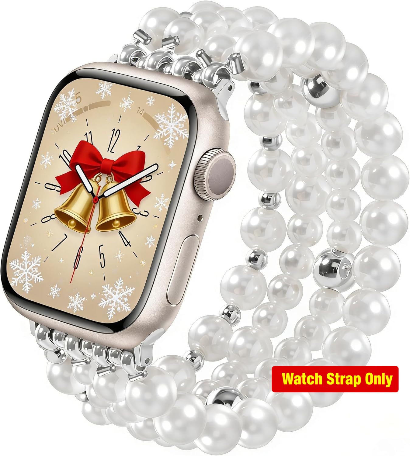 Strap For Apple Watch 11/10/9/8/7/6/5/4/3/2/1, Handmade Beaded Elastic Stretch