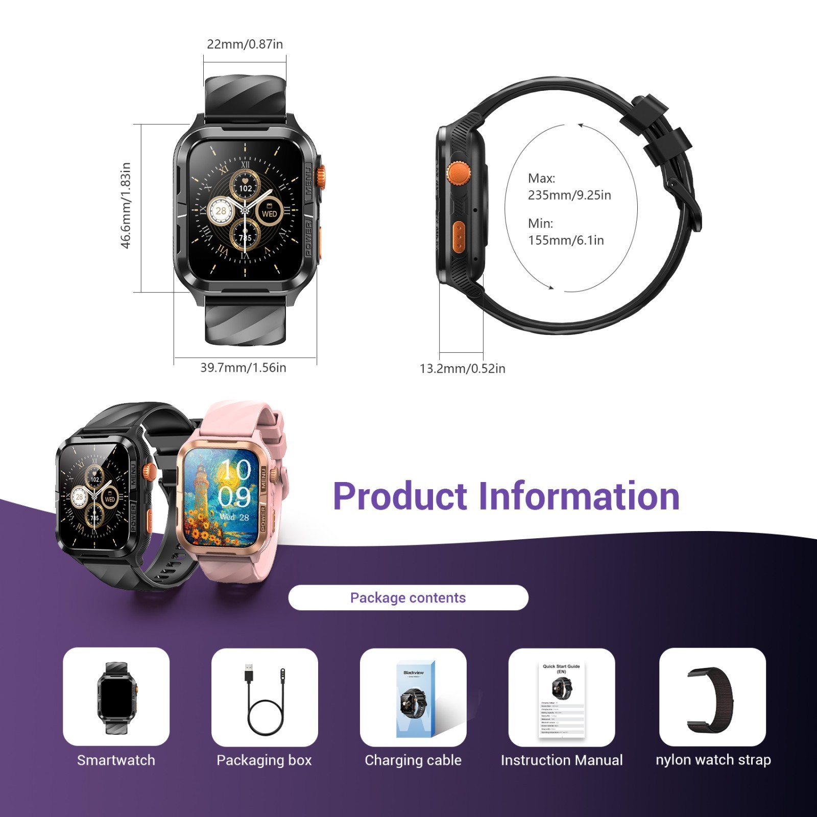 DA GPT AI Assistant Smart Watch Women Men Built-in GPS, Fitness Tracker Watch