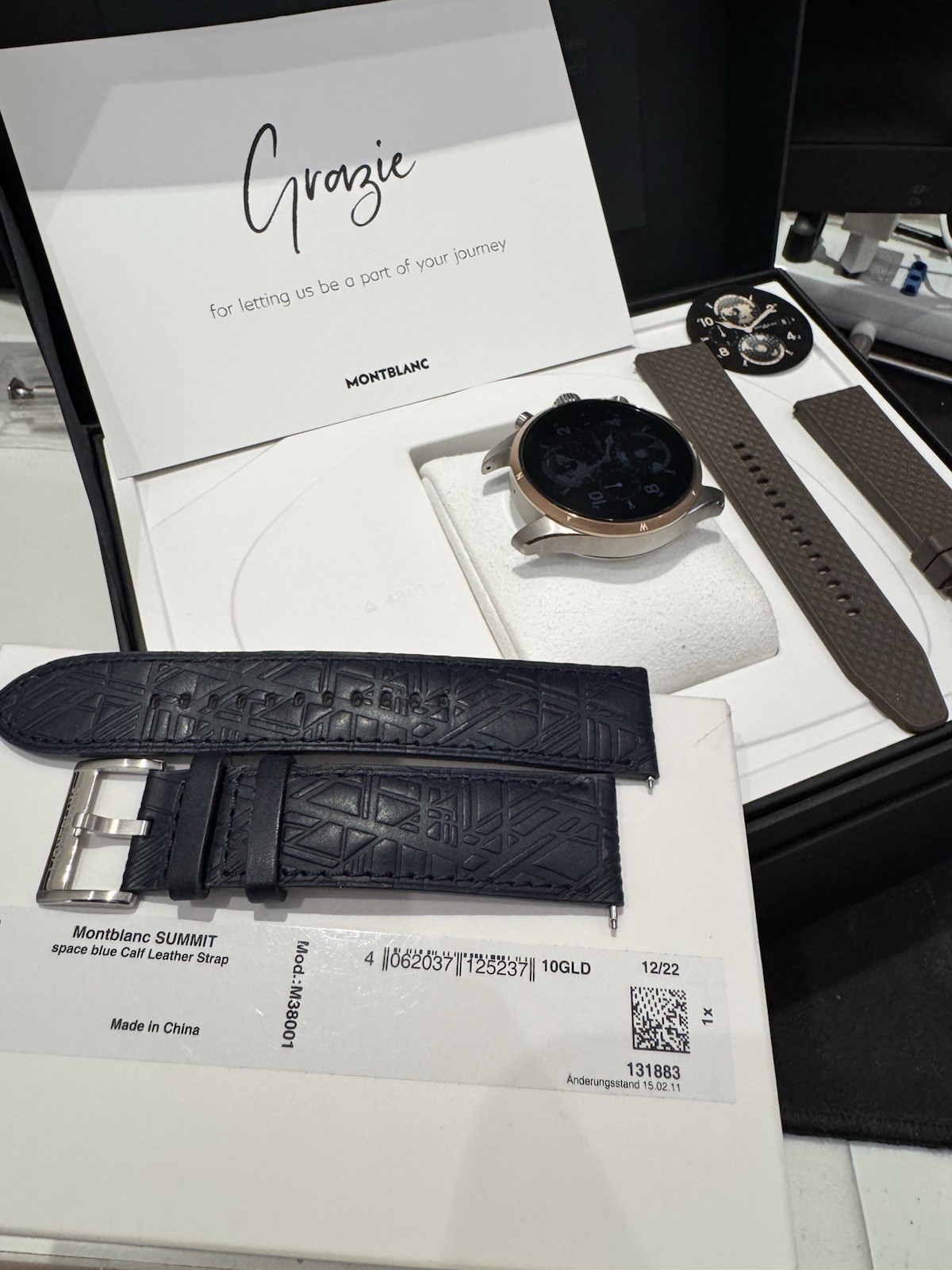 Montblanc Summit 3 Titanium and Rose Gold – Ref. 131798 – Full Set of 4 Straps