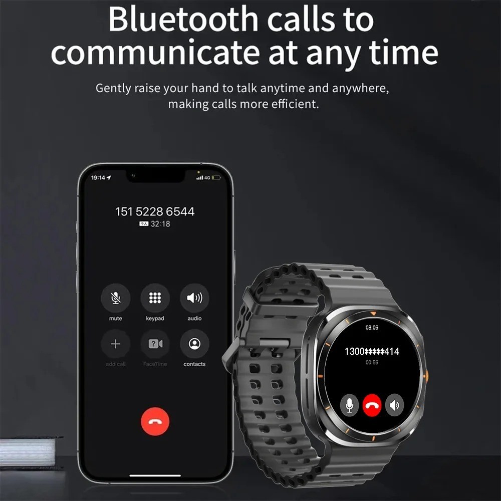 2025 Smartwatch Men Women AMOLED GPS Bluetooth Call Fitness Tracker Gym Fun Gift