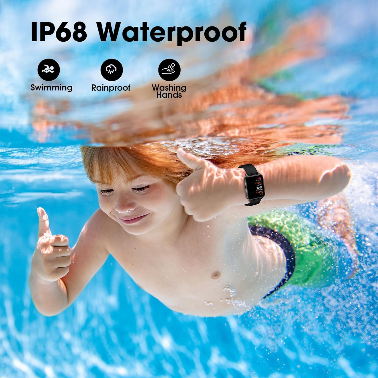 Pedometer Watch Senior & Kid Friendly No App/Phone Required, Waterproof Fitness