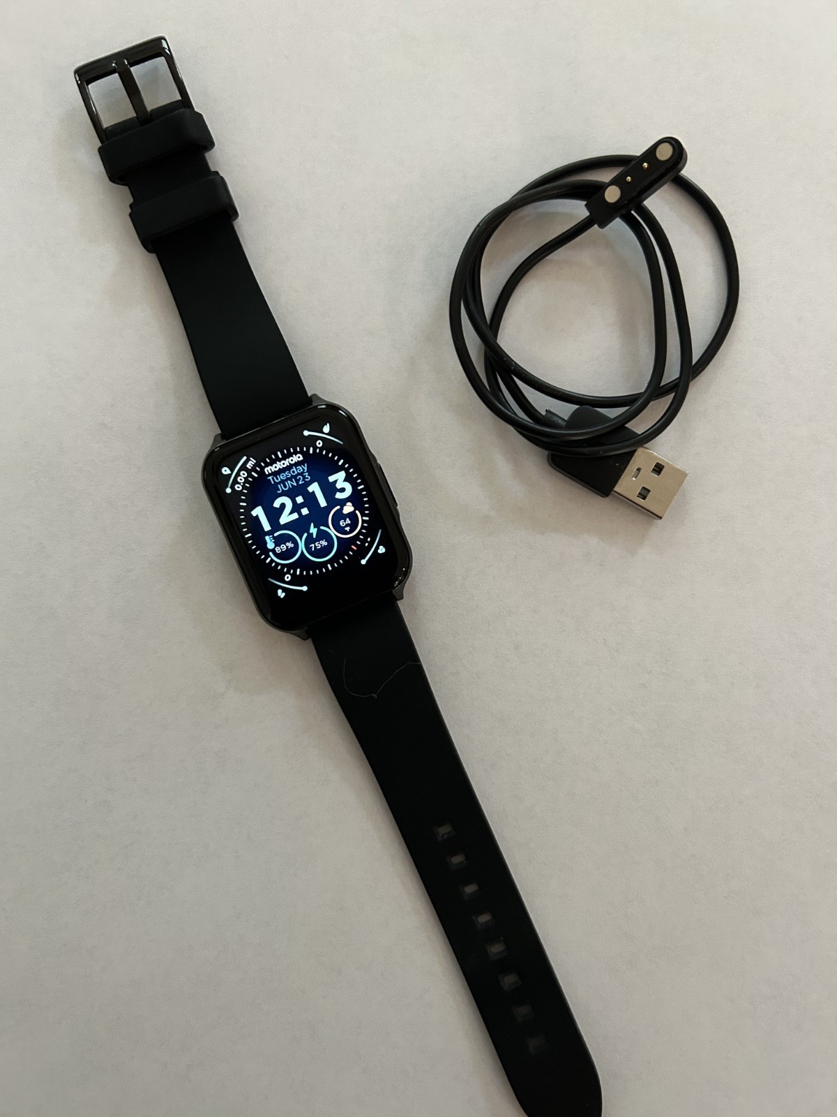 Motorola Moto Watch 70 – Health and Fitness Bluetooth Smartwatch Black