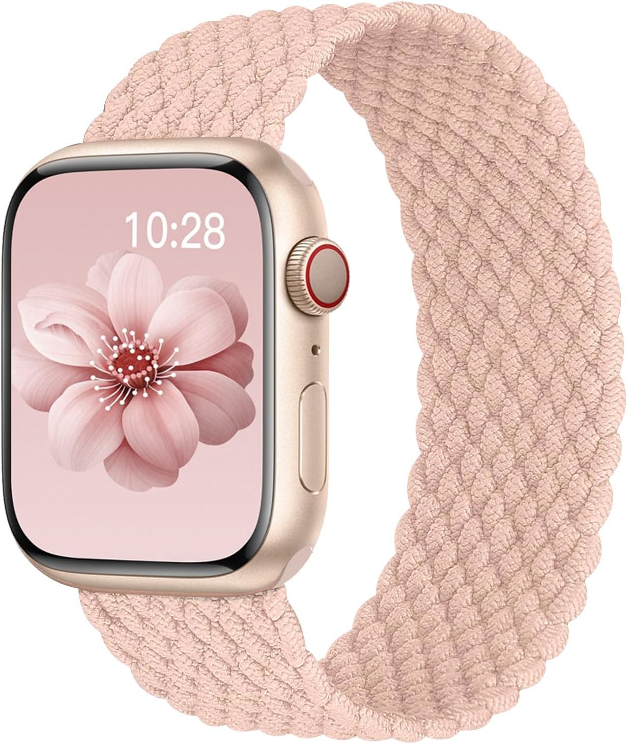 Braided Solo Loop Strap Compatible with Apple Watch Series 7 44mm Stretchy Nylon