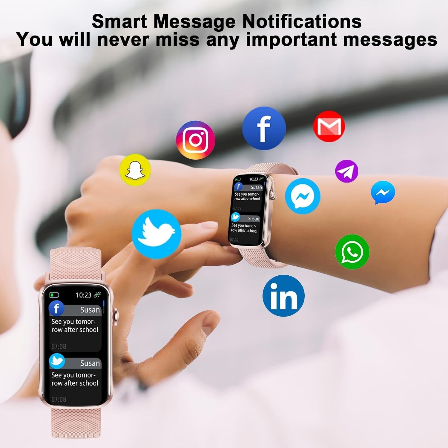 Smart Watch, Smartwatch for Men Women with 24 Sport Modes, IP68 Waterproof Fi…