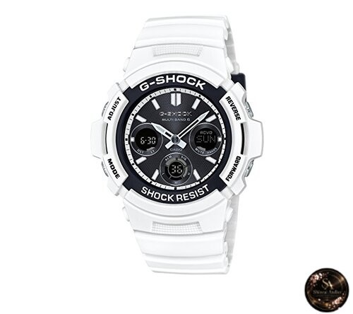 [Casio] CASIO G-SHOCK White and Black Series World 6-Band Radio Solar Watch