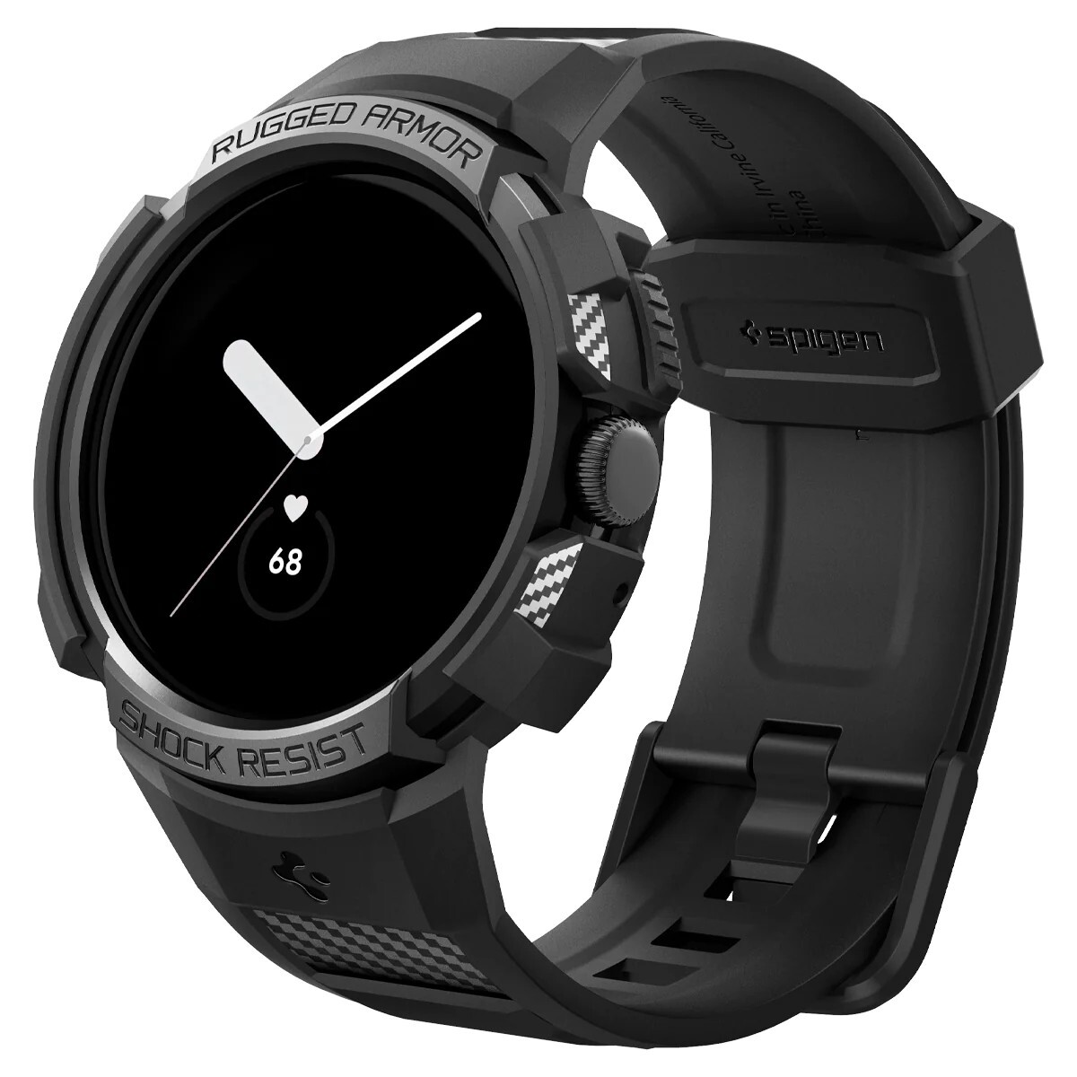 Google Pixel Watch 41mm Matte Black Stainless Steel Case with Obsidian Active…