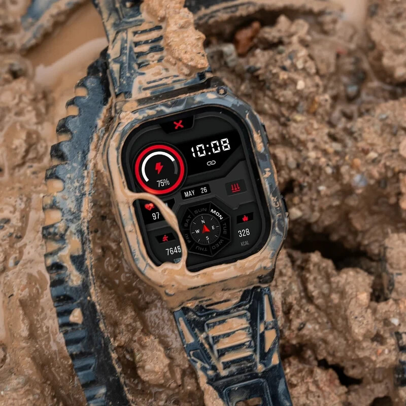 CARBINOX “BLAZE TYPE S ” Tactical Military Smartwatch IP69K Black – NEW OPEN BOX
