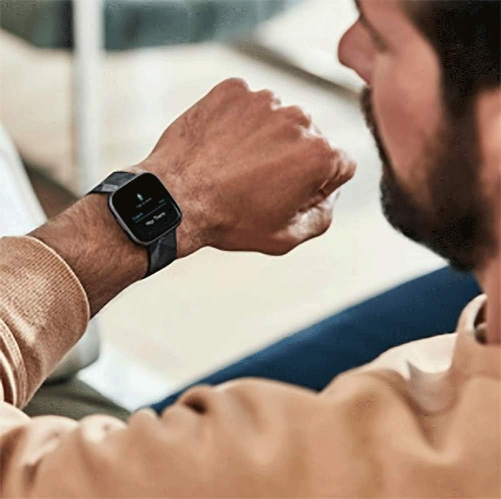 2 Pack Silicone Strap Compatible with Fitbit Versa/Versa 2