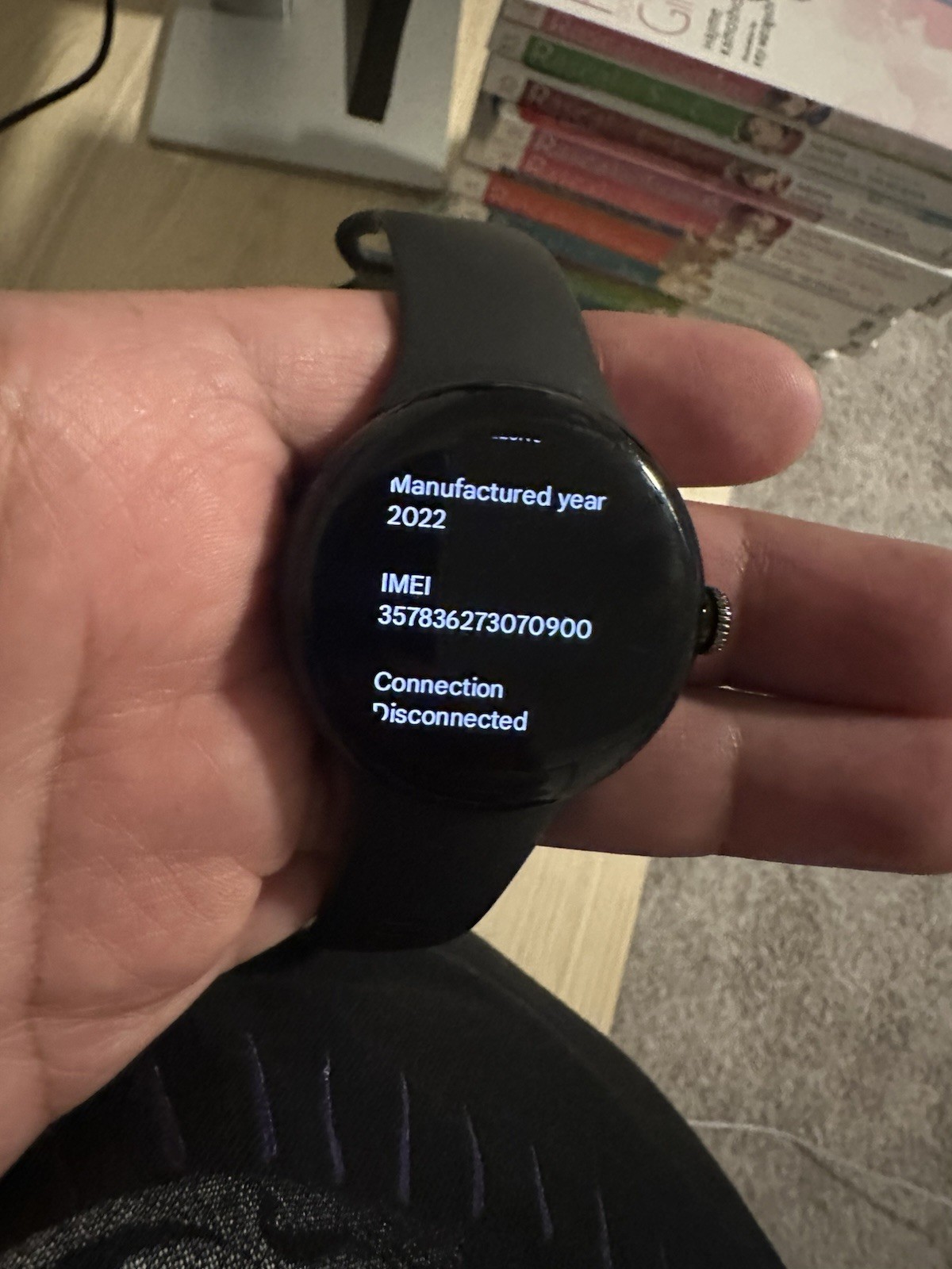 Google Pixel Watch 41mm Matte Black Stainless Steel Case Obsidian Active Band