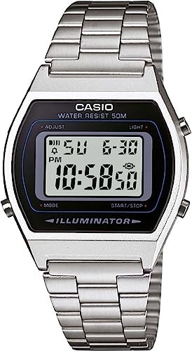 Casio B640WD-1AV Digital Watch Silver Stainless Steel Vintage Alarm Unisex New