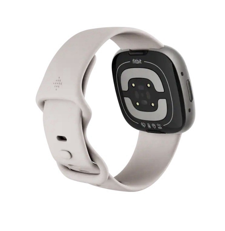 Fitbit Sense 2- White Band Silver case