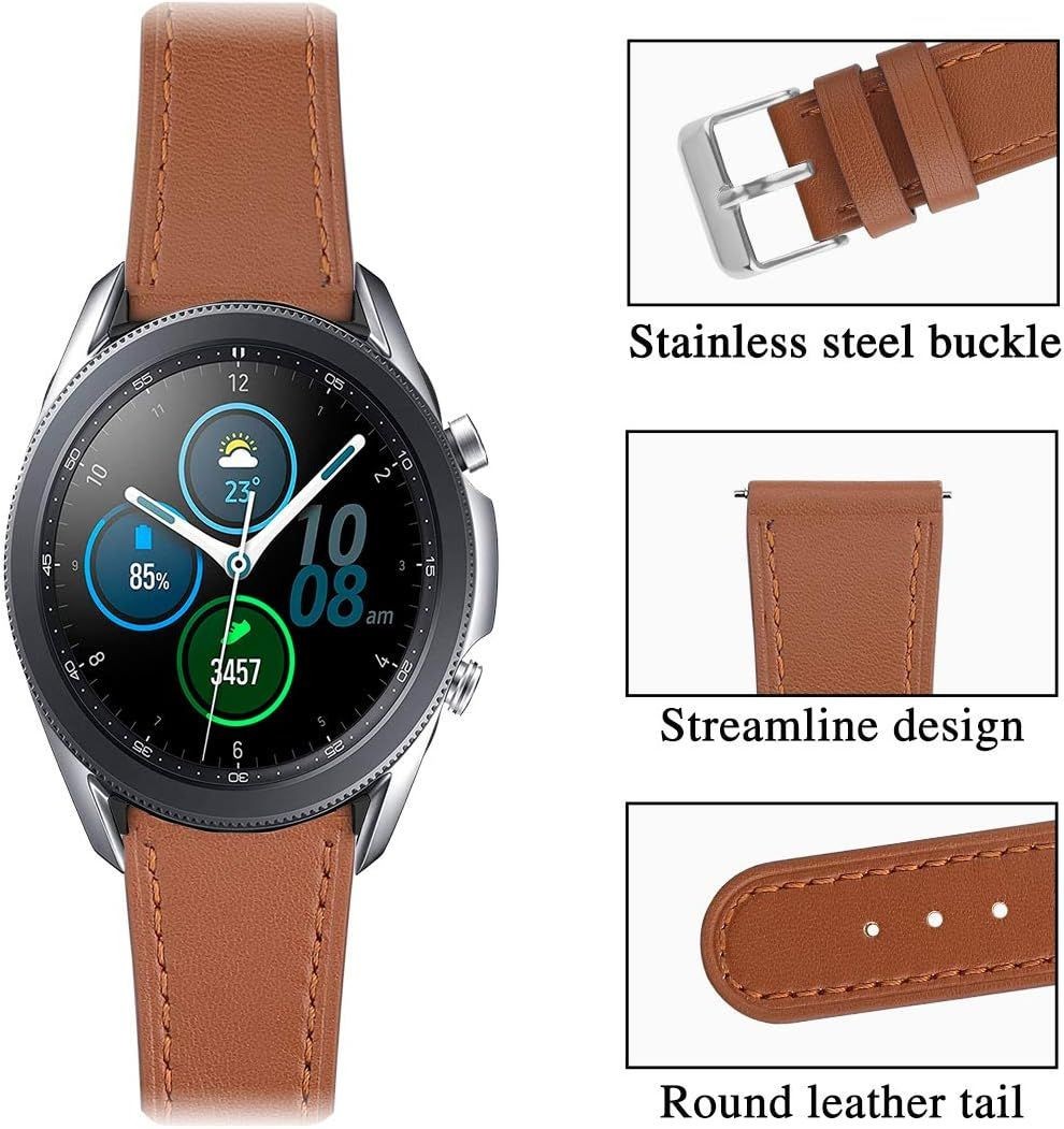 20MM Leather Strap Compatible with Garmin Venu 2 Plus and Forerunner 245