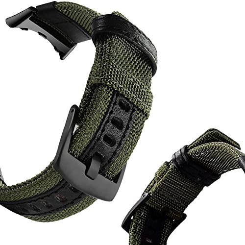 1 Pack Woven Nylon Durable Watch Band Compatible with Google Pixel Watch, Milita