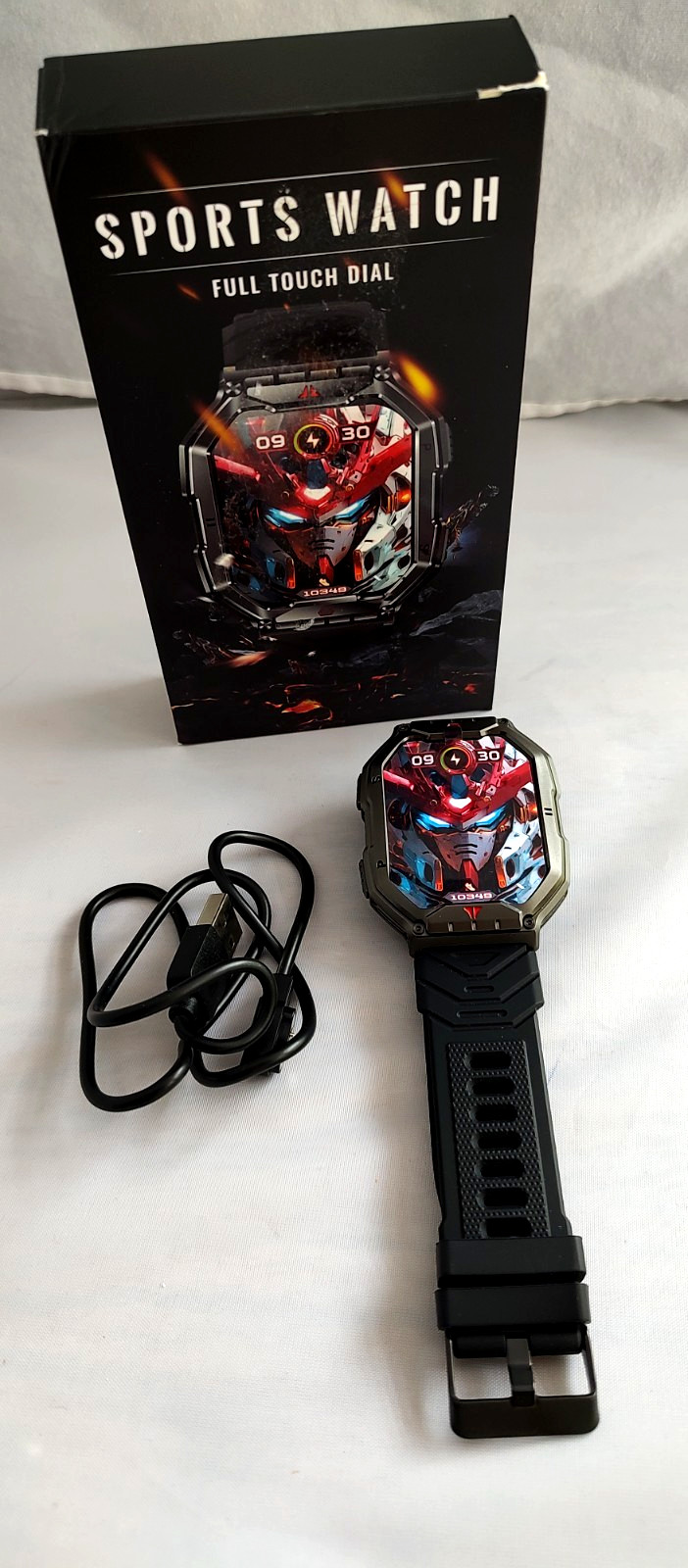 Smartwatch AI Voice Assistant Sport Modes Barometric Pressure Compass Black