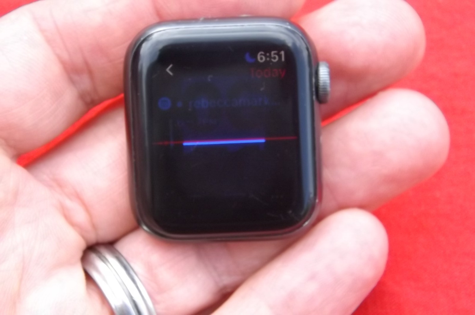 Apple Watch Series 6 40mm Silver Aluminum Case TURNS ON PARTS REPAIR NO BAND