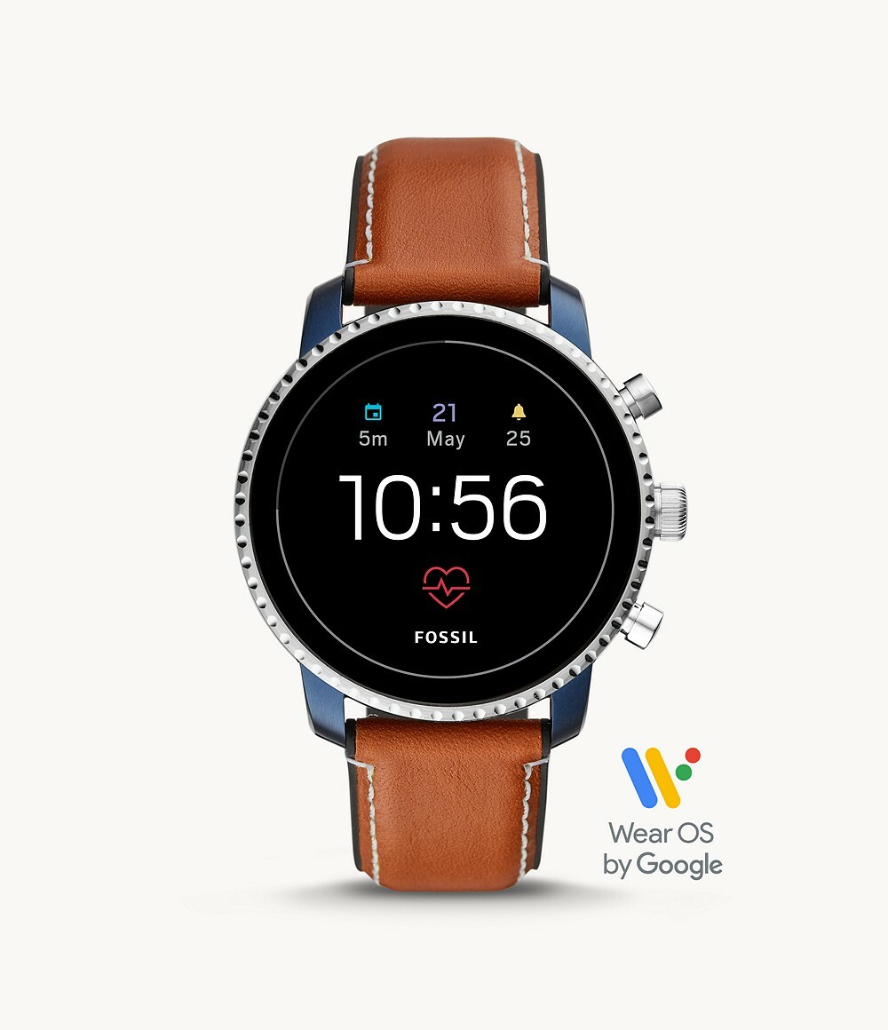 $275 | Fossil FTW4016 Men’s Smartwatch Explorist HR Tan Leather- Factory Sealed
