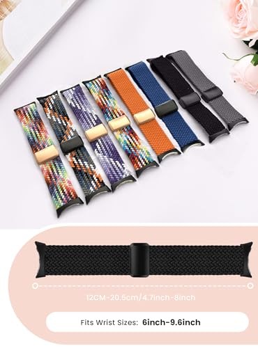 1 Pack Nylon Sport Strap Compatible with Google Pixel Watch 4/3/2/1 41mm 45mm Br
