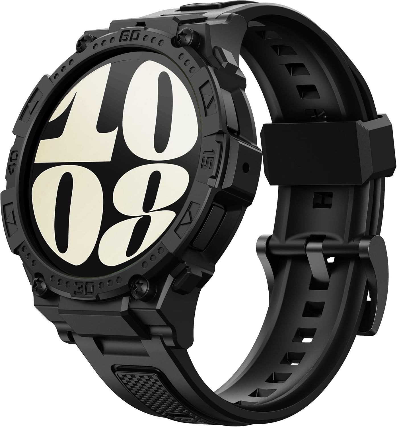 Sporty Protective Bumper Case & Rugged Band for Galaxy Watch 6/5/4 40mm 44mm