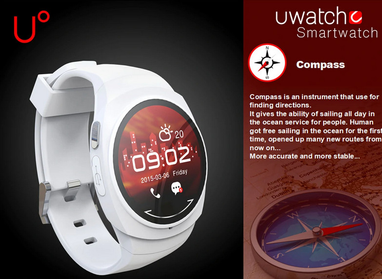 U0 1.24 inch HD Display Music Player Message Reminder Intelligent Remote