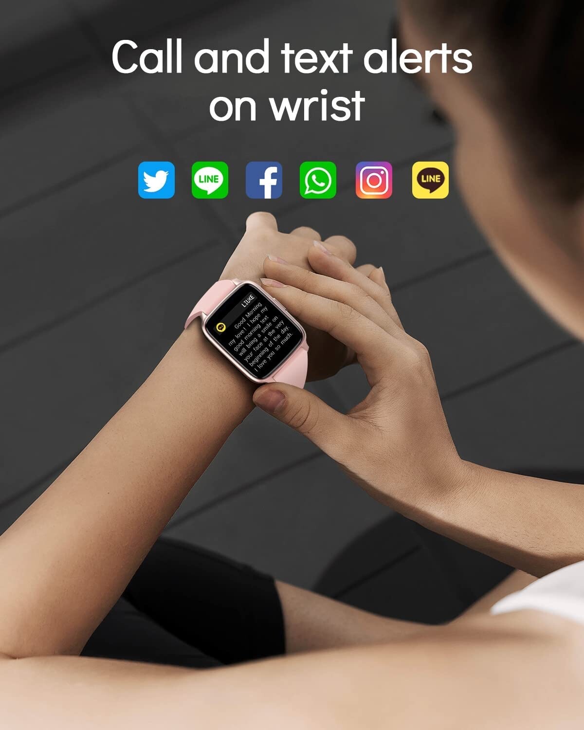 Smart Watch 1.69inch for Android iOS Compatible IP68 Waterproof Fitness Watch