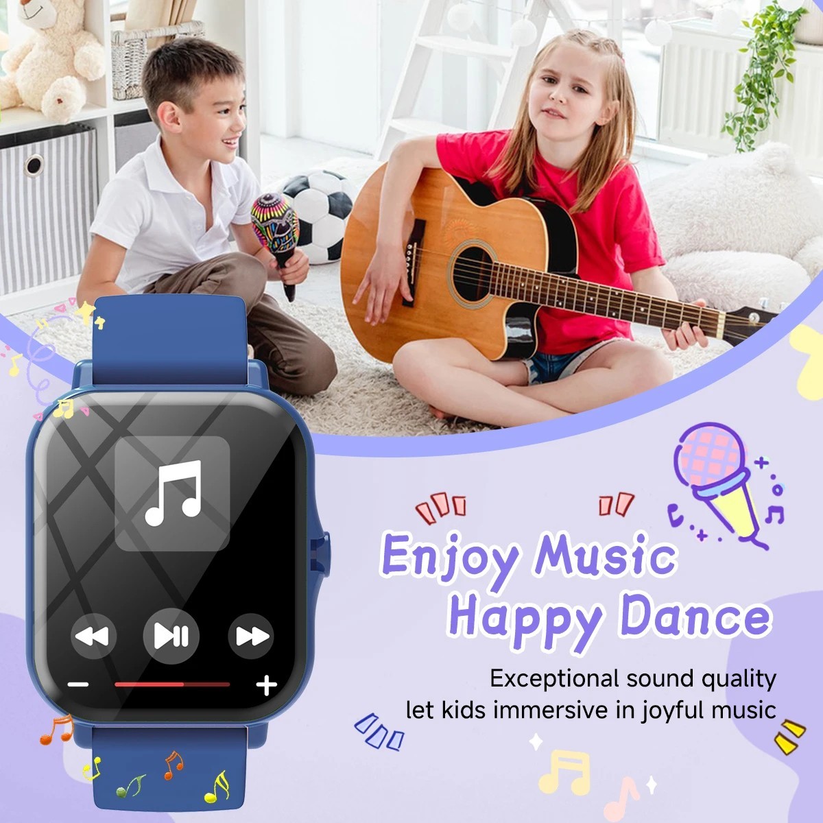 Kids Smart Watch Camera Games Music Player Birthday Gift Age 4-12
